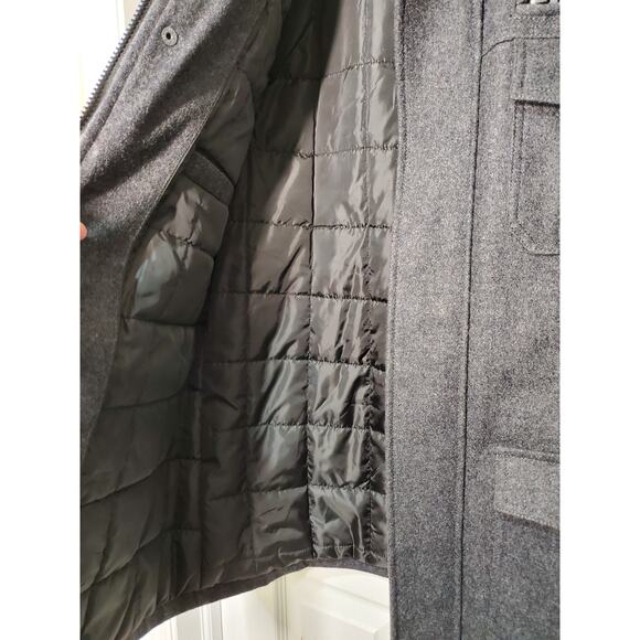 Structure Men’s Charcoal Wool Blend Field Jacket – Size L – Multi-Pocket - Picture 5 of 12